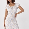 Сукня з коротким рукавом у квітку  Ls-1081