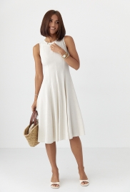 Сукня довжини міді без рукавів