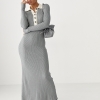 Довга трикотажна сукня  Ls-1109