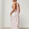 Сукня міді в горох з відкритою спиною  Ls-1135