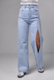 Джинси жіночі з краплеподібним вирізом спереду