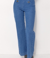 Жіночі джинси з ґудзиками спереду