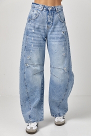 Джинси жіночі  Вaggy з рваним ефектом