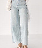 Прямі блакитні джинси Wide leg