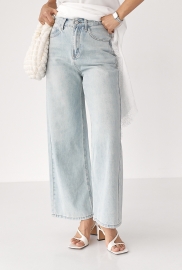 Прямі блакитні джинси Wide leg