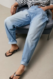 Джинси багі з декоративним швом