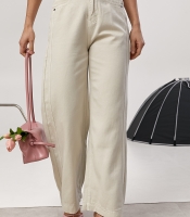 Укорочені джинси Palazzo з акцентними кишенями