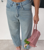 Укорочені джинси Palazzo з акцентними кишенями