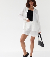 Жіночий костюм бавовняний з сорочкою та шортами