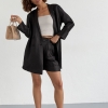Жіночий костюм з подовженим піджаком та шортами  Ls-1237