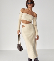 Костюм у рубчик із кроп