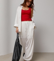 Однотонний костюм із сорочкою та штанами