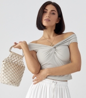 Еластичний топ із переплетенням