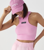 Приталений жіночий топ у рубчик