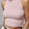 В'язана коротка майка в рубчик  Ls-1462