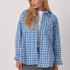 Жіноча сорочка в клітинку вільного крою  Ls-1543