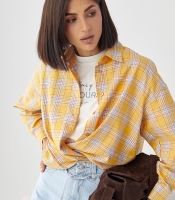 Сорочка жіноча в клітинку вільного крою