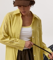 Класична сорочка з контрастними вставками в комплекті з майкою