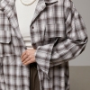 Оверсайз сорочка в клітинку з накладними кишенями  Ls-1591