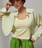 Коротка сорочка на затяжках у комлекті з майкою