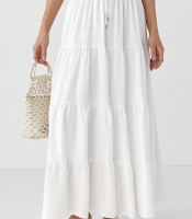 Довга жіноча спідниця з воланами