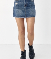Мініспідниця джинсова з потертостями