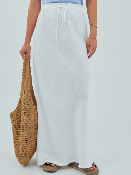 Лляна довга спідниця