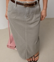 Котонова довга спідниця з розрізом