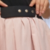Однотонна спідниця міді з поясом  Ls-1661