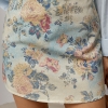 Котонова мініспідниця з квітами  Ls-1667