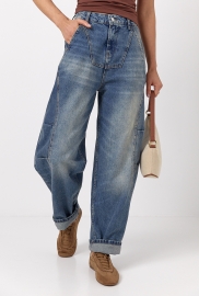 Джинси Baggy з кокеткою та декоративними швами