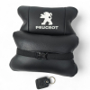 Набір подушок Peugeot із шкіри + брелок у подарунок, Автоподушки з вишивкою  W-WS11791