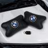 Авто подушки 2шт — набір BMW з натуральної шкіри, на підголівник у машину, Автомобільна подушка БМВ  W-WS13553-1