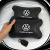 Набір подушок 2шт в авто Volkswagen з натуральної шкіри, на підголовник у машину, Автомобільна подушка  W-WS13553-2