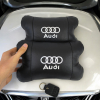Набір автодушки 2шт на підголовник Audi / Ауді з натуральної шкіри чорна / Підголовник в машину  W-WS13553