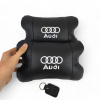 Набір автодушки 2шт на підголовник Audi / Ауді з натуральної шкіри чорна / Підголовник в машину  W-WS13553