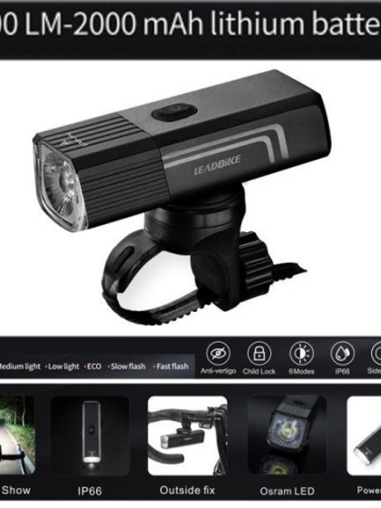 Фара для велосипеда передня Leadbike LD88-Osram 400LM