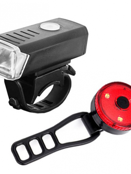 Велоліхтар акумуляторний BSK-1133-XPG та STOP-3SMD(red), Велосипедний ліхтар із захистом від вологи