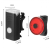Велоліхтар акумуляторний BSK-1133-XPG та STOP-3SMD(red), Велосипедний ліхтар із захистом від вологи  W-WS21671