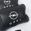Набір автомобільних подушок 2шт для Opel, натуральна шкіра, стильні чорні підголівники Опель для авто  W-WS27477