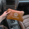 Набір подушок 2шт для автомобіля Volkswagen, з натуральної коричневої шкіри. Подушки на підголовник  W-WS34162-2