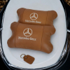 Комплект 2шт для підголівника Mercedes-Benz, виготовлених з натуральної коричневої шкіри. Комфорт в авто  W-WS34162-4