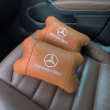 Комплект 2шт для підголівника Mercedes-Benz, виготовлених з натуральної коричневої шкіри. Комфорт в авто  W-WS34162-4