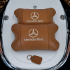 Комплект 2шт для підголівника Mercedes-Benz, виготовлених з натуральної коричневої шкіри. Комфорт в авто  W-WS34162-4