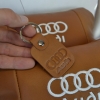 Набір із двох подушок на підголівник Audi, з натуральної коричневої шкіри, Подарунок чоловікові водієві  W-WS34162