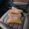 Набір із двох подушок на підголівник Audi, з натуральної коричневої шкіри, Подарунок чоловікові водієві  W-WS34162