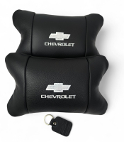 Автомобільні подушки Chevrolet з натуральної італійської шкіри + шкіряний брелок у подарунок
