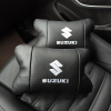 Набір шкіряних подушок Suzuki з вишивкою логотипу + брелок у подарунок для авто  W-WS55879