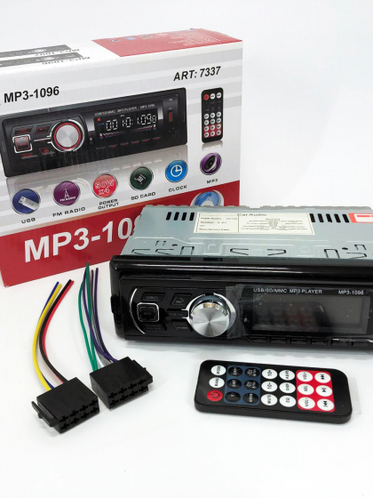Автомагнітола MP3-1096 BT ISO зі знімною панеллю 4х50W, Магнітофон для машини авто автомобіля