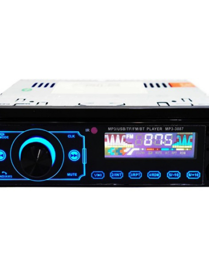 Автомагнітола MP3 3887 ISO 1DIN сенсорний дисплей LED/LCD, Автомобільна магнітола 1din штатна
